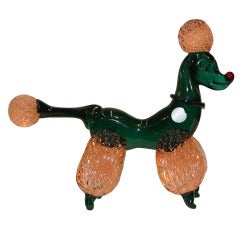 Vintage Murano Glass Poodle