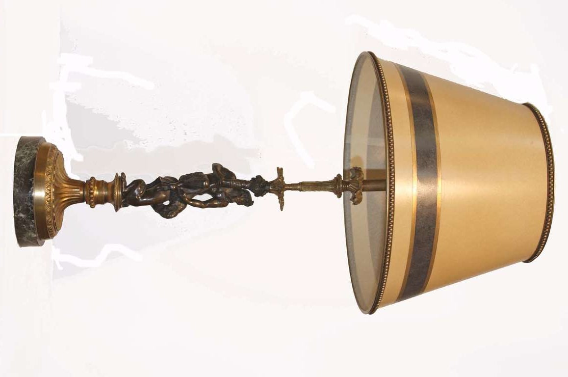 Neo-Classical Bronze  Figural Table Lamp