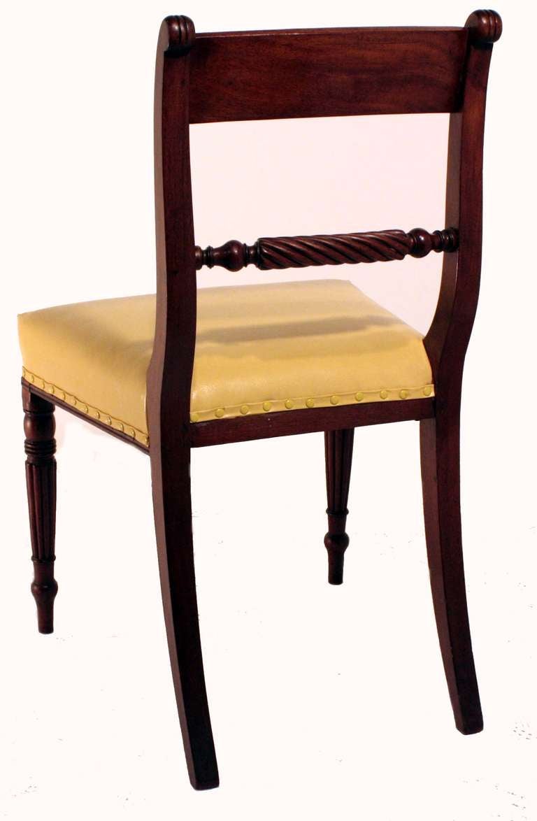 Set of Eight Regency Mahogany Dining Chairs For Sale 2