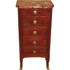 Louis XV-XVI   Transition Style  Parquetry  Five Drawer Commode