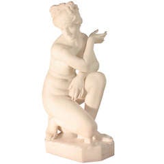 Antique Marble Statue of "Crouching Venus"