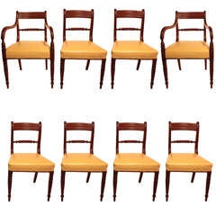 Set of Eight Regency Mahogany Dining Chairs 5