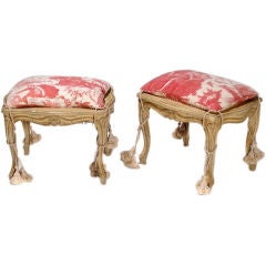 Pair of  Louis XV Style Boudoir Stools