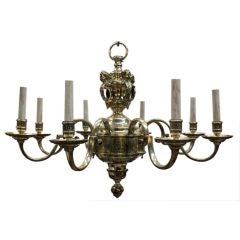 Mazarin Style Silvered Bronze Eight Arm Chandelier