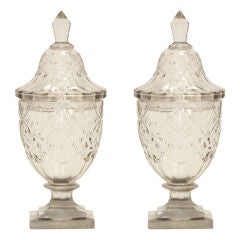 Pair of Anglo-Irish Cut-Glass Covered Sweetmeats 10