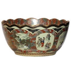 Meiji Period Satsuma Pottery  Bowl