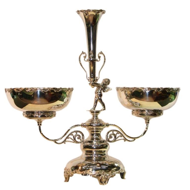Canadian Silverplated  Epergne  For Sale