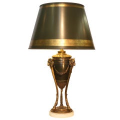 Louis XVI Style Patinated Bronze Urn as Lamp