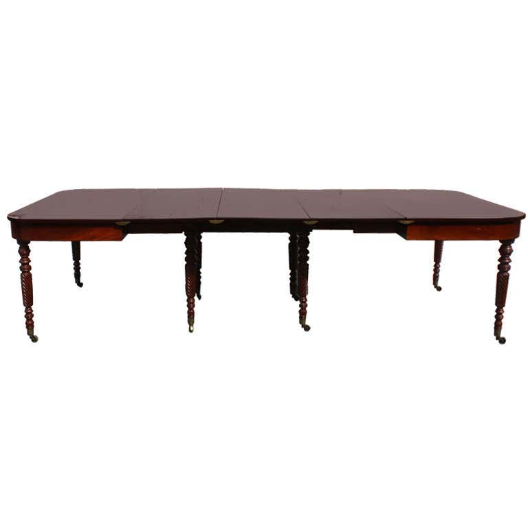 Regency Round Extending Dining Table For Sale At 1stdibs
