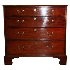 George III Mahogany Four Drawer  Bachelor's Chest
