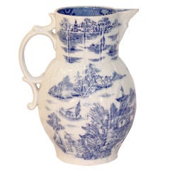 Worcester Cabbage Leaf and Mask Jug 2