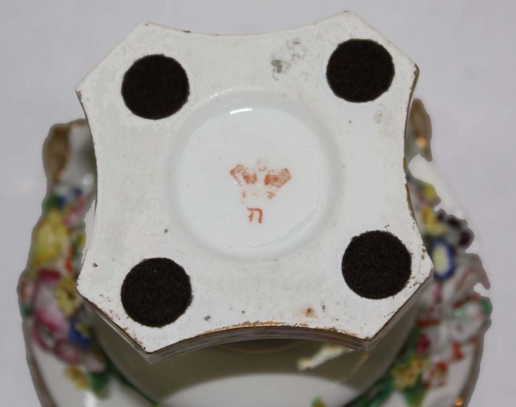 19th Century Pair of Derby Porcelain Potpourris
