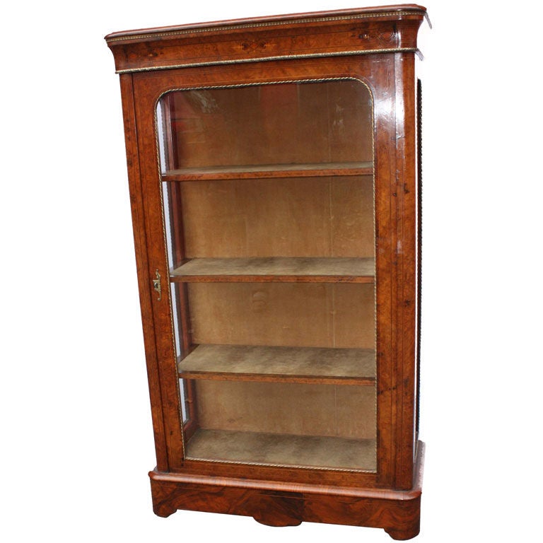 Victorian Walnut Vitrine