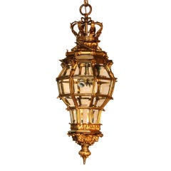 Louis XIV Style Gilt Bronze Octagonal Versailles Lantern 4