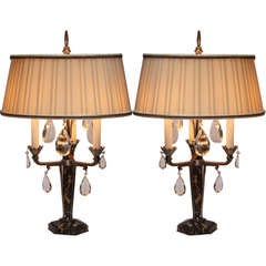 Pair of Art Deco Girandoles as Lamps 8
