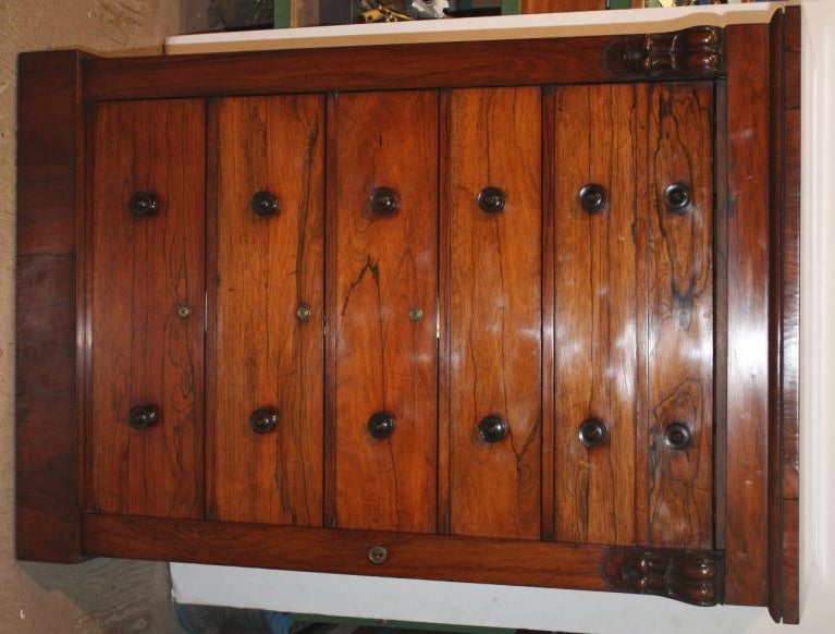 William IV Rosewood Wellington Secretary Chest