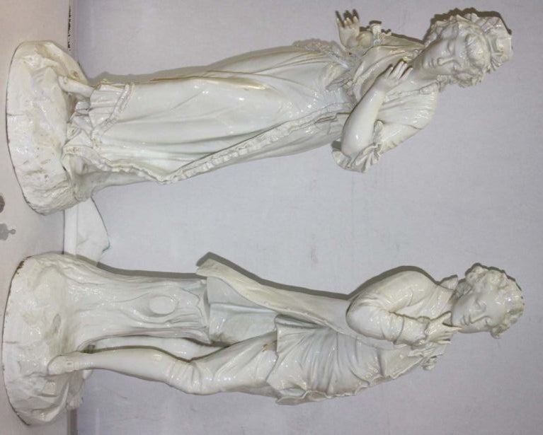 Pair of Continental Porcelain Blanc de Chine Figures