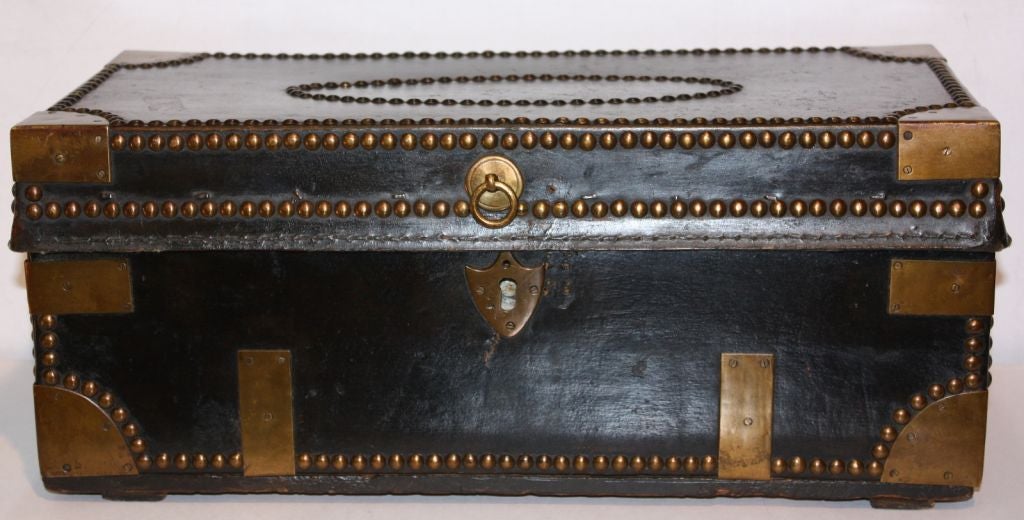 Leather and Brass Sailor's Chest