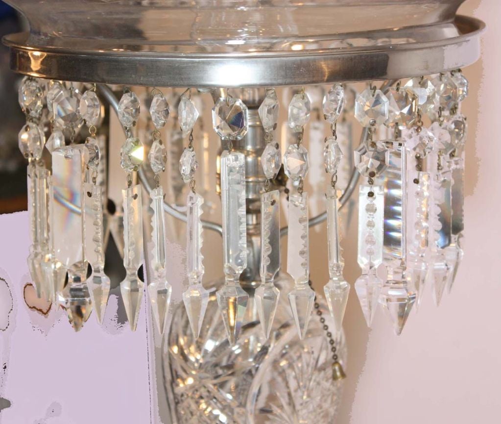 vintage crystal table lamps with prisms