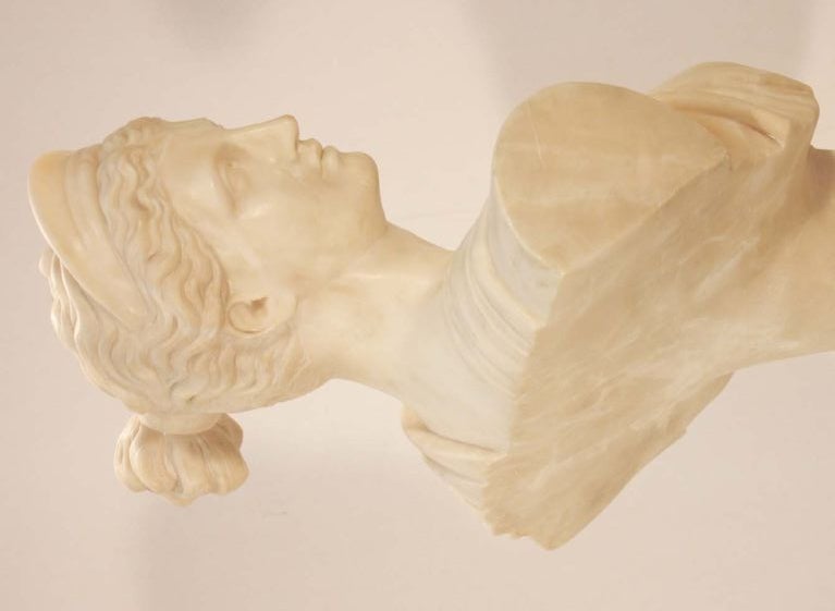 Alabaster Bust of Diana the Huntress 2