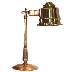 Bronze and Brass Library Lamp