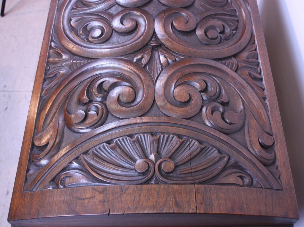 20th Century Central American Carved Mahogany  Coffer  For Sale