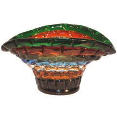 Murano Ribbon Glass Bowl