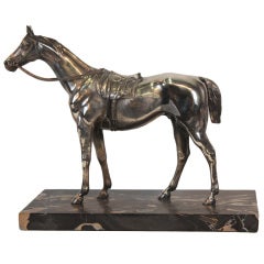 Silvered Metal Horse