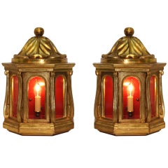 Pair of Carved Giltwood Wall Sconces 2