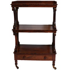 Regency Three-Tier Rosewood Whatnot 7