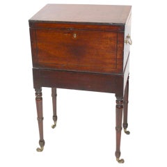 Georgian Mahogany Tea Caddy on Stand