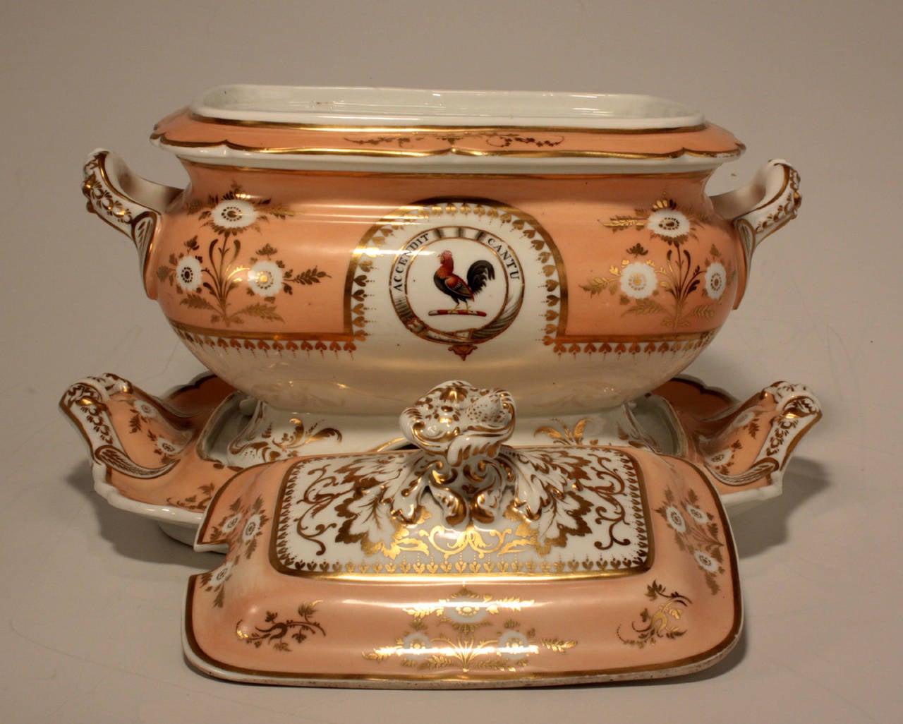 Glazed Pair of Worcester Soup Tureens