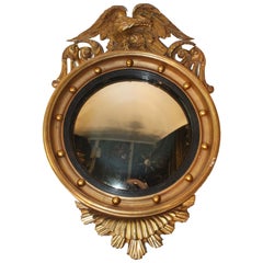 Federal Style Giltwood Convex Mirror