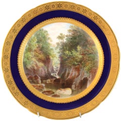 Set of Six Minton Scenic Cabinet Plates