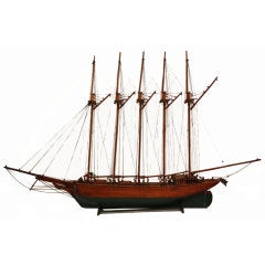 Vintage Wooden Model of the Schooner, Gaspé Trader