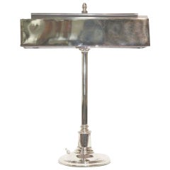 Antique Art Deco Nickel Plated Desk Lamp