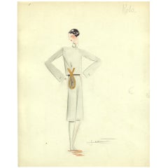 Fashion illustration for the 'House of Premet'-Paris