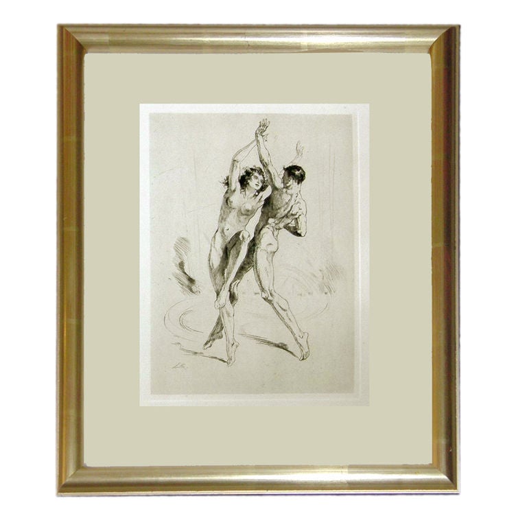 EROTIC ETCHING OF DANCE For Sale