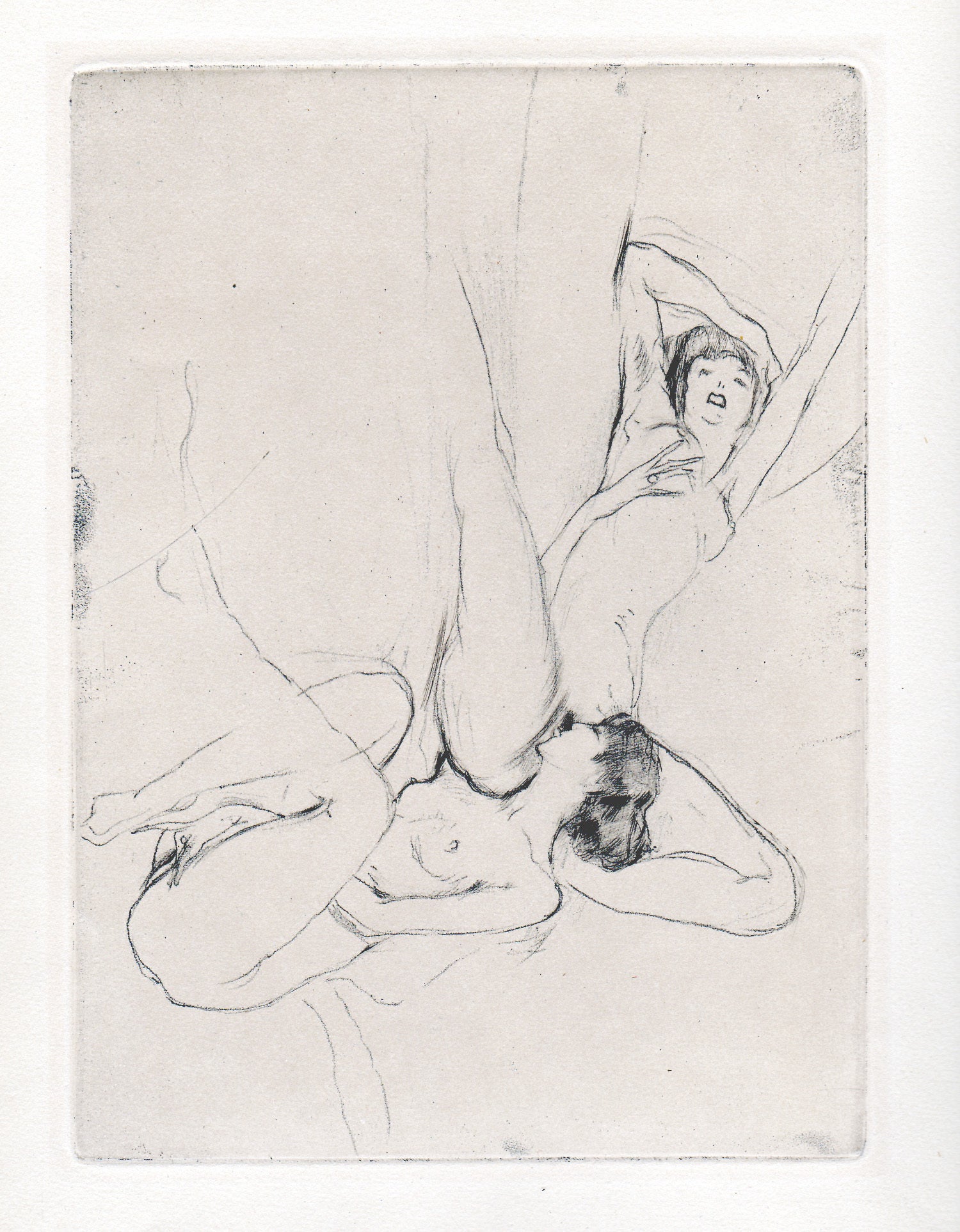 Erotic French Etching For Sale