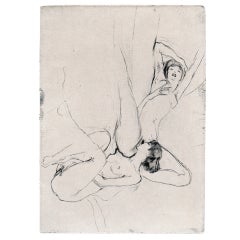 Antique Erotic French Etching