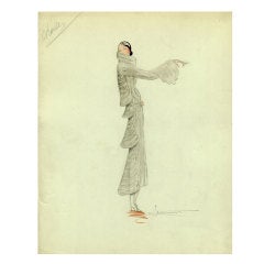 Fashion Illustration For The 'house Of Premet'-paris