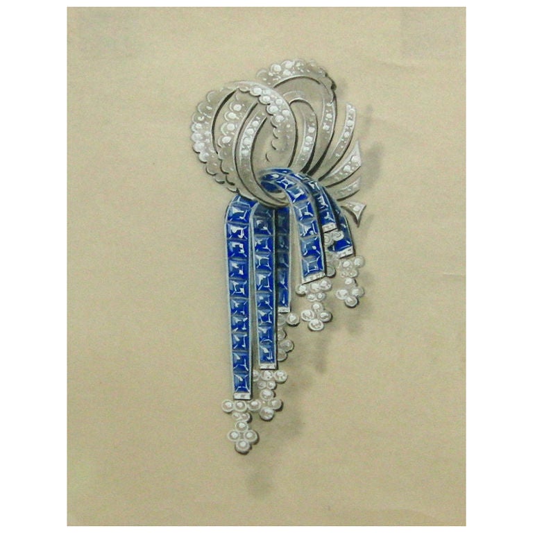 Rare 1940s Jewellry Design For Sale