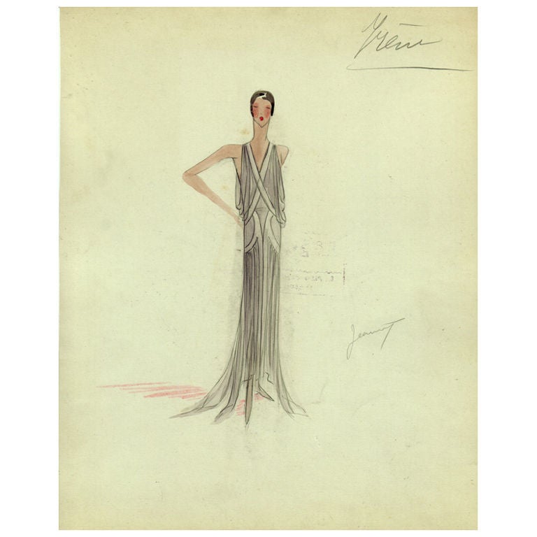 Fashion Illustration For The House Of Premet-paris For Sale