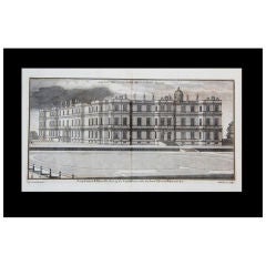 Antique Engraving Of Longleat-wiltshire
