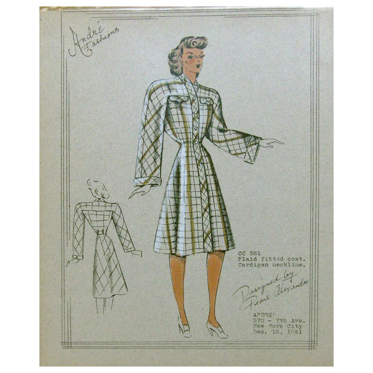 1940s Fashion Print For Sale