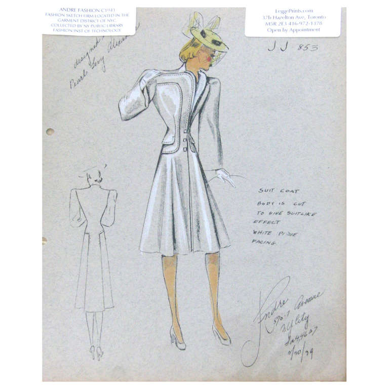 1940s Fashion print For Sale