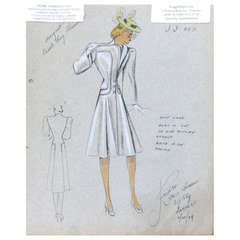 1940s Fashion print