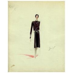 Fashion Illustration For The House Of Premet-Paris