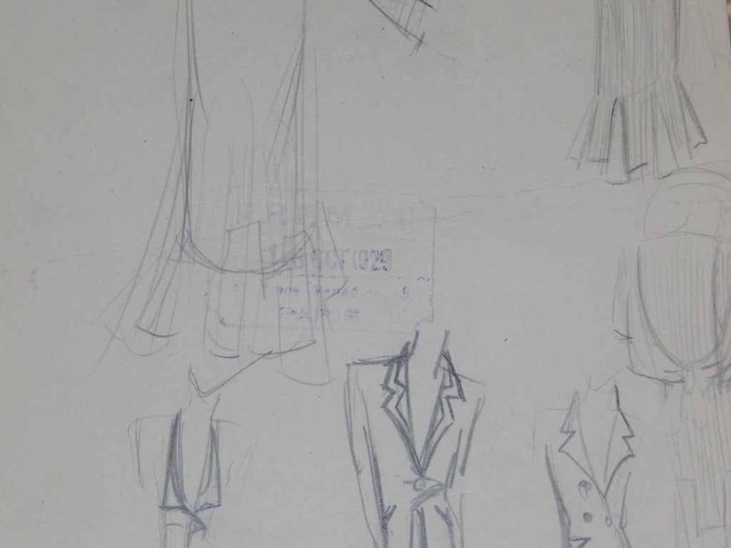 Fashion illustration for the House of Premet-Paris