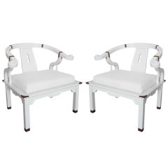 Pair of James Mont Style Chairs
